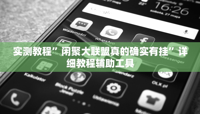 实测教程”闲聚大联盟真的确实有挂”详细教程辅助工具 实测教程”闲聚大联盟真的确实有挂”详细教程辅助工具