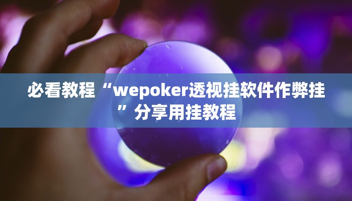 必看教程“wepoker透视挂软件作弊挂”分享用挂教程 必看教程“wepoker透视挂软件作弊挂”分享用挂教程