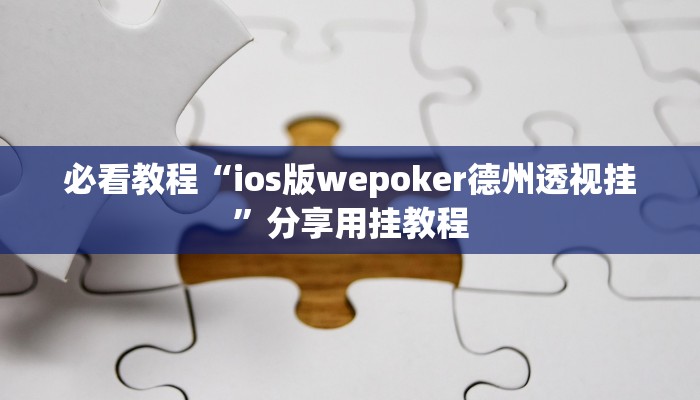 必看教程“ios版wepoker德州透视挂”分享用挂教程 必看教程“ios版wepoker德州透视挂”分享用挂教程