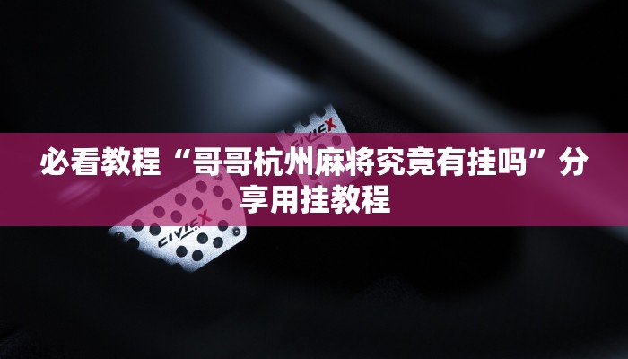 必看教程“哥哥杭州麻将究竟有挂吗”分享用挂教程 必看教程“哥哥杭州麻将究竟有挂吗”分享用挂教程