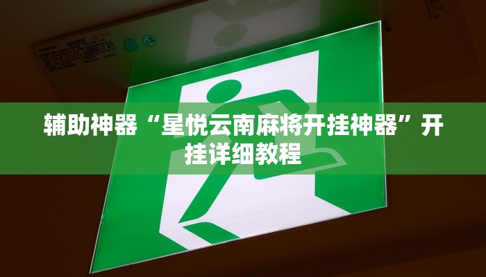 辅助神器“星悦云南麻将开挂神器”开挂详细教程