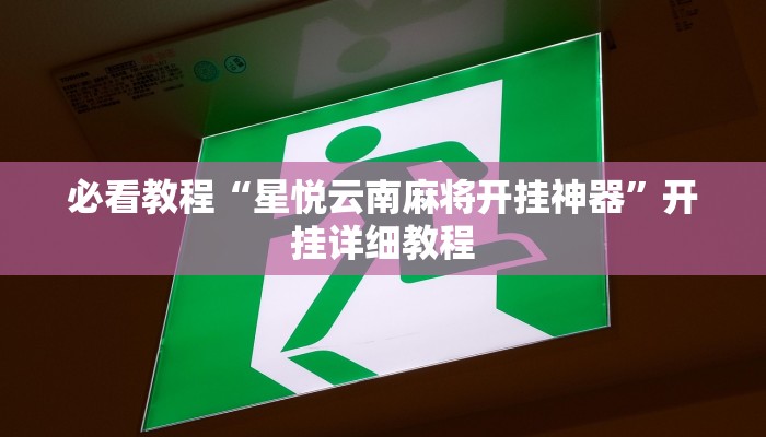 必看教程“星悦云南麻将开挂神器”开挂详细教程