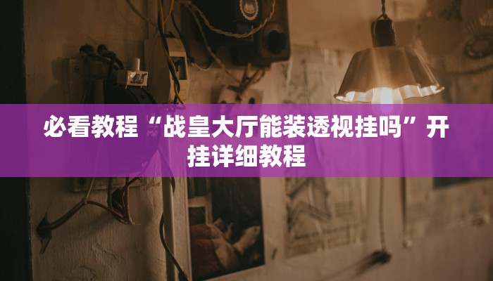 必看教程“战皇大厅能装透视挂吗”开挂详细教程